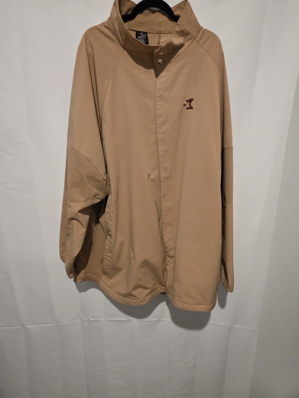 Vintage Mens Lightweight Jacket STARBURY Steve & Barrys Tan XXXL Grandpa Style